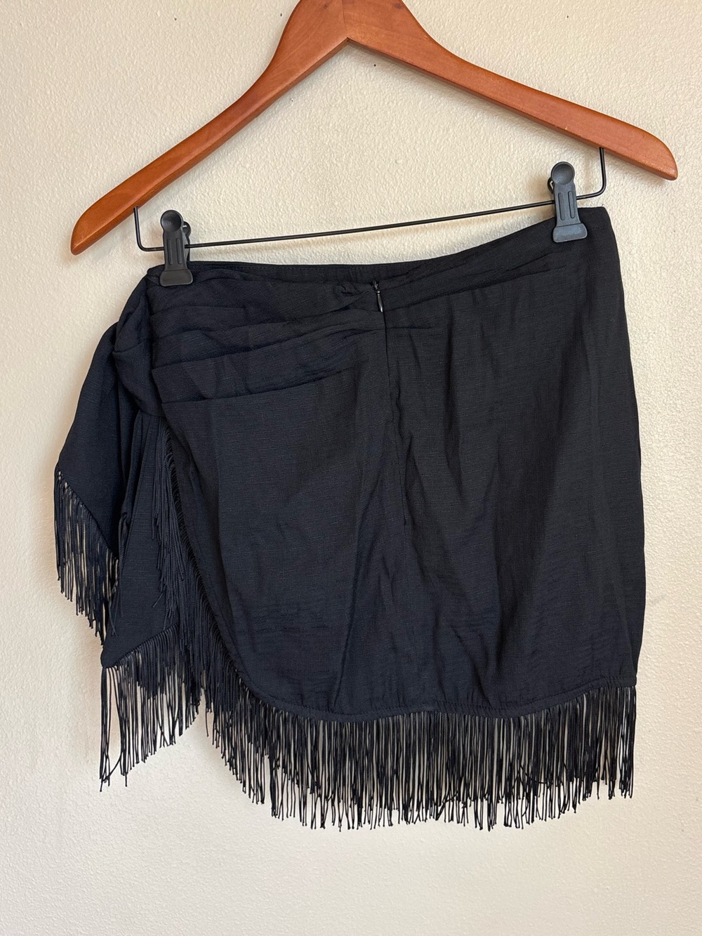 12th Tribe Black Fringe Mini Skirt - Picture 11 of 13